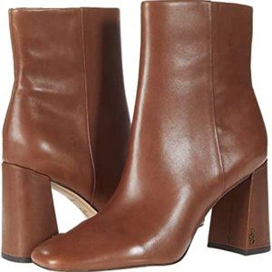 New Sam Edelman Square Toe Flared Heel Bootie 11M